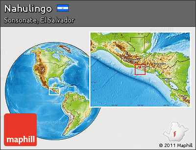 Physical Location Map of Nahulingo, highlighted parent region