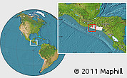 Satellite Location Map of Nahulingo, highlighted country