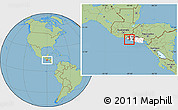 Savanna Style Location Map of Nahulingo, highlighted country, highlighted parent region