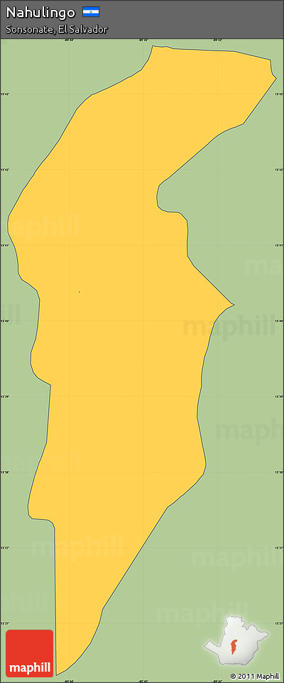 Savanna Style Simple Map of Nahulingo, cropped outside