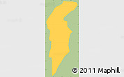 Savanna Style Simple Map of Nahulingo, single color outside