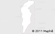 Silver Style Simple Map of Nahulingo, cropped outside