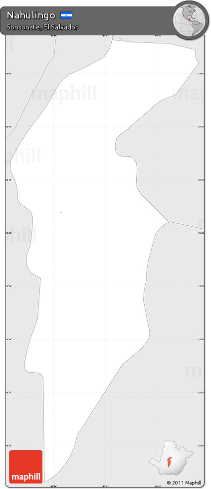 Silver Style Simple Map of Nahulingo