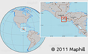 Gray Location Map of Santa Catarina Masahuat