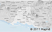 Silver Style 3D Map of Usulutan