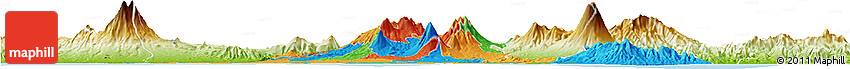 Political Horizon Map of Usulutan, physical outside
