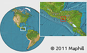 Satellite Location Map of Usulutan