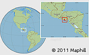 Savanna Style Location Map of Usulutan