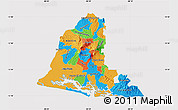 Political Map of Usulutan, cropped outside