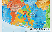 Political Map of Usulutan, political shades outside