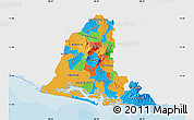 Political Map of Usulutan, single color outside