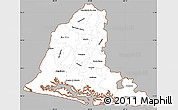 Gray Simple Map of Usulutan, cropped outside