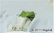 Satellite 3D Map of Bioko Norte, lighten
