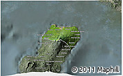 Satellite 3D Map of Bioko Norte, semi-desaturated