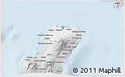 Silver Style 3D Map of Bioko Norte