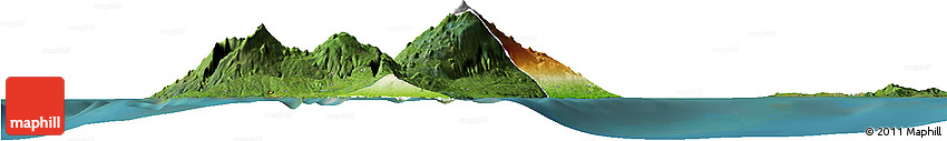 Physical Horizon Map of Bioko Norte, satellite outside