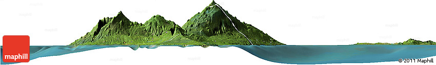 Satellite Horizon Map of Bioko Norte