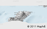 Gray Panoramic Map of Bioko Norte