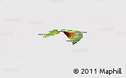 Physical Panoramic Map of Bioko Norte, cropped outside