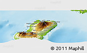 Physical Panoramic Map of Bioko Norte