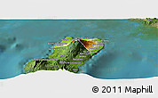 Physical Panoramic Map of Bioko Norte, satellite outside