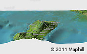 Satellite Panoramic Map of Bioko Norte