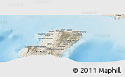 Shaded Relief Panoramic Map of Bioko Norte
