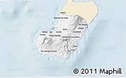 Classic Style 3D Map of Bioko Sur, single color outside