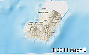 Shaded Relief 3D Map of Bioko Sur, single color outside