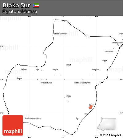 Blank Simple Map of Bioko Sur