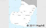 Gray Simple Map of Bioko Sur, single color outside