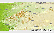 Physical Panoramic Map of Centro Sur