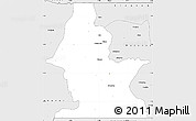 Silver Style Simple Map of Centro Sur