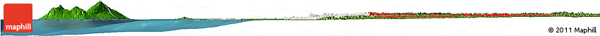 Flag Horizon Map of Equatorial Guinea, satellite outside, flag aligned to the middle