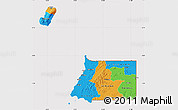 Political Map of Equatorial Guinea, cropped outside