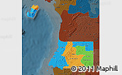 Political Map of Equatorial Guinea, darken
