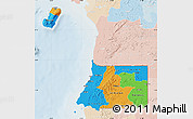 Political Map of Equatorial Guinea, lighten