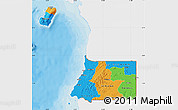 Political Map of Equatorial Guinea, single color outside
