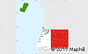 Flag Simple Map of Equatorial Guinea, single color outside, flag aligned to the middle