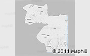 Gray 3D Map of Welenzas, single color outside