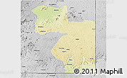Physical 3D Map of Welenzas, desaturated