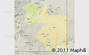 Physical 3D Map of Welenzas, semi-desaturated