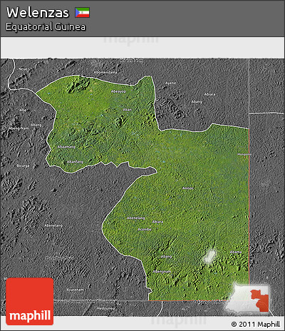 Satellite 3D Map of Welenzas, desaturated