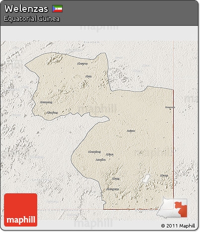 Shaded Relief 3D Map of Welenzas, lighten
