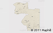 Shaded Relief 3D Map of Welenzas, single color outside