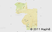 Physical Map of Welenzas, single color outside