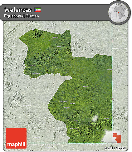 Satellite Map of Welenzas, lighten