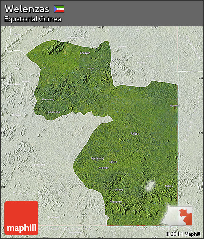 Satellite Map of Welenzas, lighten