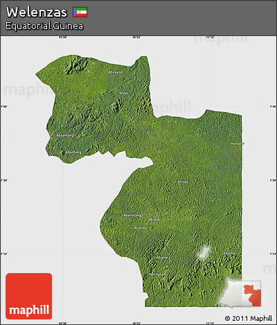 Satellite Map of Welenzas, single color outside