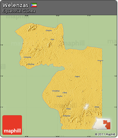 Savanna Style Map of Welenzas, single color outside